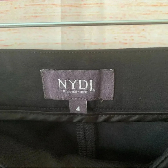 Not Your Daughter Jeans Ponte Knit Slim Trouser Pants Size 4 Black Straight Leg - Picture 5 of 14